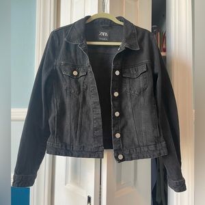 Zara black jean jacket!
